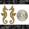 Antiqued Brass Sea Horse Pendants Stampings - Set of Two - AB-P47